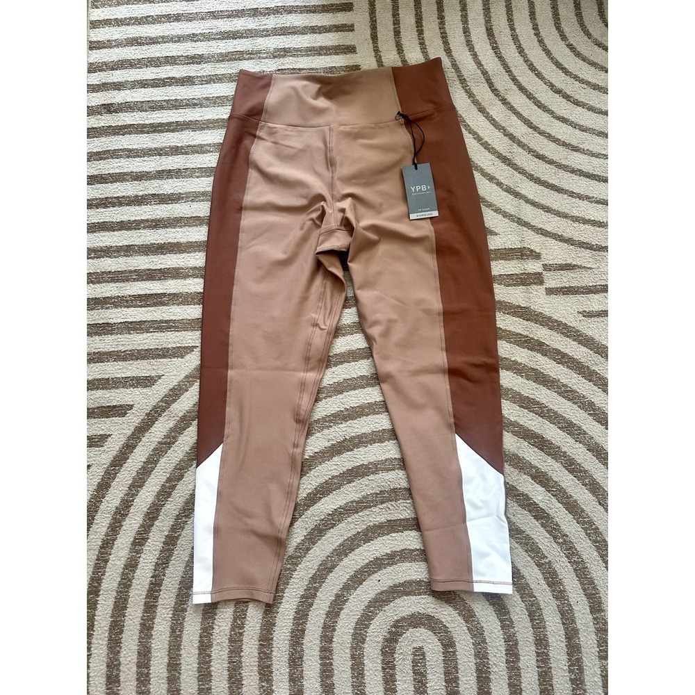 Abercrombie YPB‎ Leggings NWT XL Sculpt LUX Curve Love 7/8 Mauve Colorblock - Picture 2 of 6